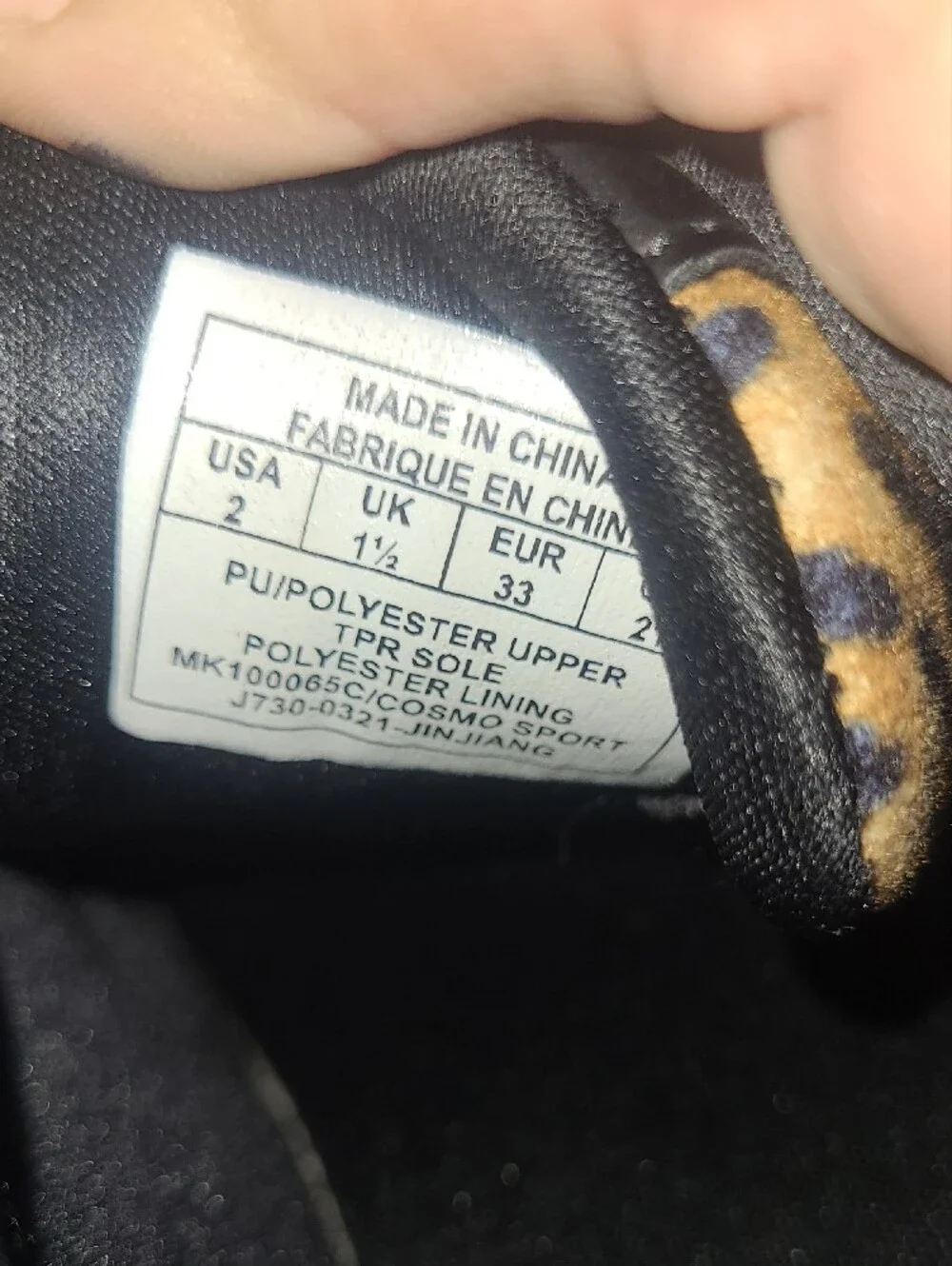 Michael Kors Kids Leopard Print Platform Sneakers - Black, Brown  Girls Size 2